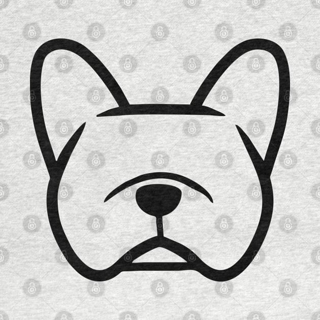 french bulldog face by Vortex.Merch